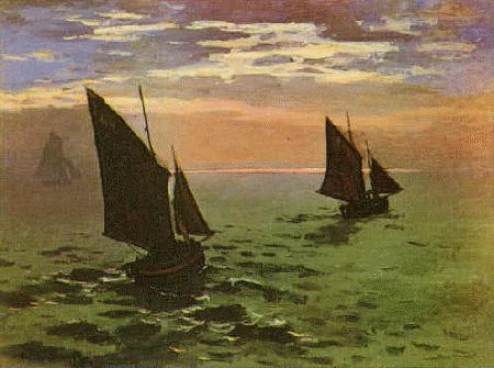 Claude Monet Fishing Boats at Sea china oil painting image